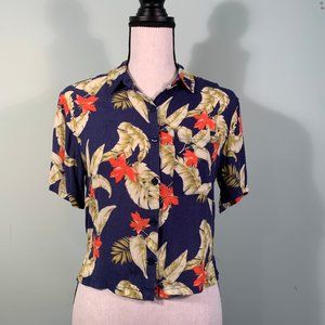Aloha Crop Button Shirt